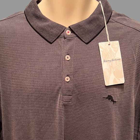 NWT Gray Tommy Bahama Island Zone Polo Shirt Size XLT - Picture 3 of 5